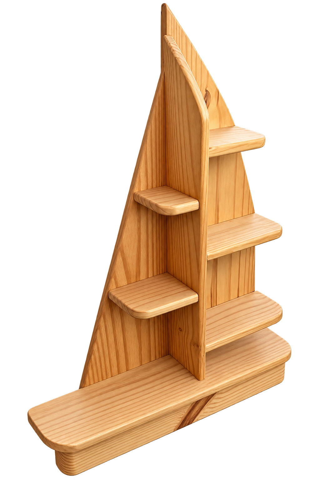 MOVEL LOJA Prateleira Pinus Comum - Modelo Barco - 65x96x16 (LxAxP)