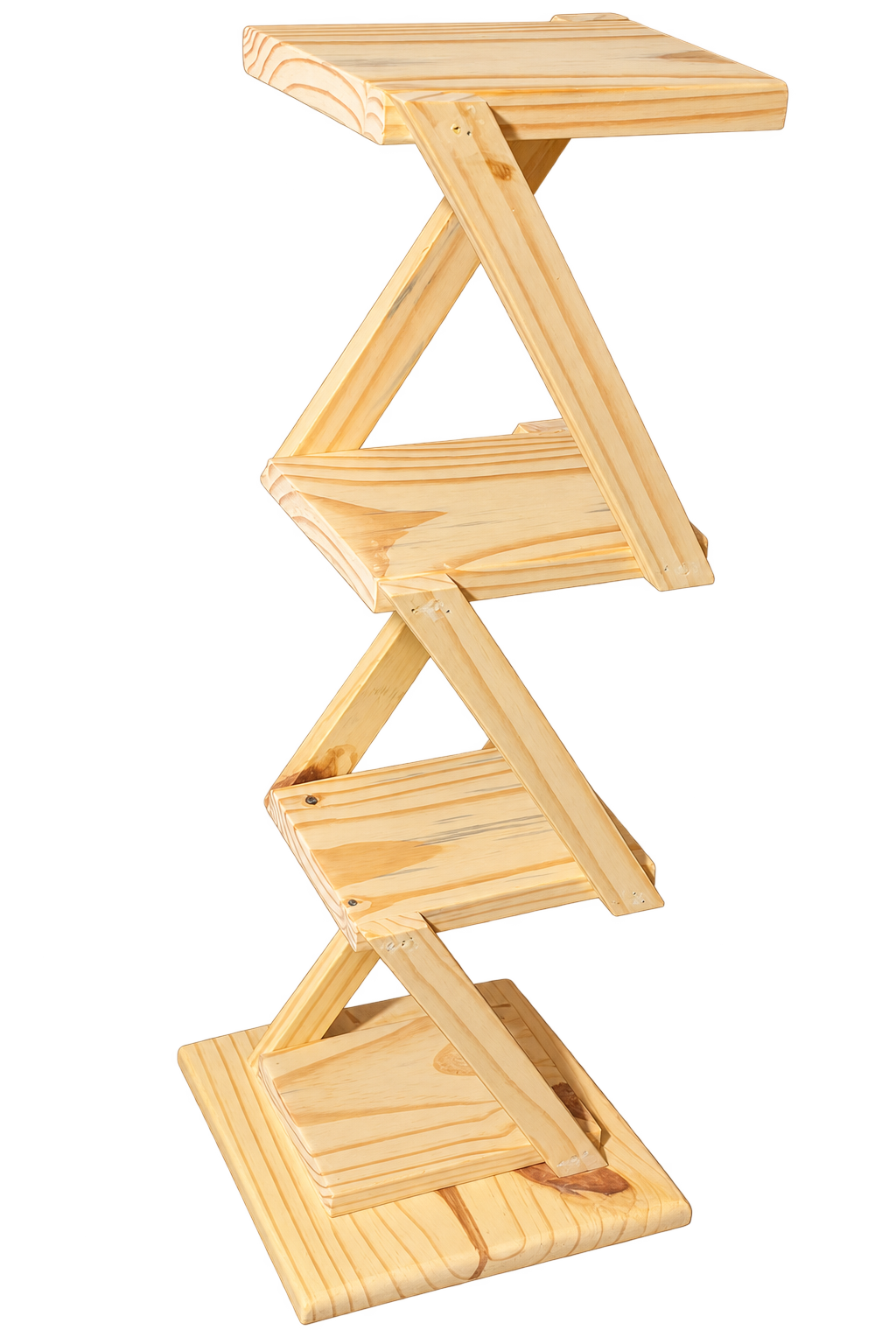 MOVEL LOJA Suporte ZigZag Pinus Comum - Base 24x27 - Altura 72 Cm - foto 2