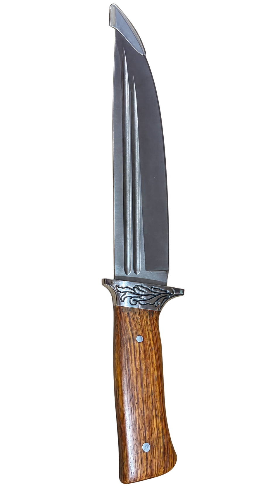 Faca Esportiva ACO SP 36CM COM BAINHA CABO MADEIRA (HZ 1192)